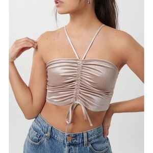 NWOT Garage  Ruched Velvet Cami